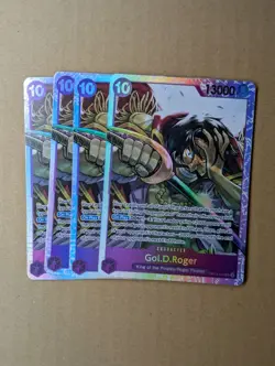 One Piece TCG OP13-064 Gol.D. Roger SR X4 Playset Card Game CCG English - Image 1