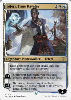 MTG Teferi, Time Raveler (White Border) (91) | NM | Mystery Booster 2 {MB2} - Image 1