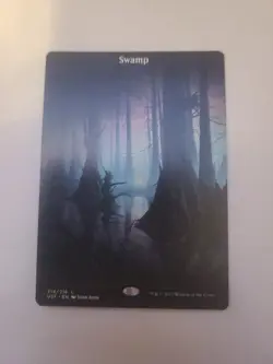 MTG Swamp - Full Art - Unstable (214/216) NM-Never Played - Image 1