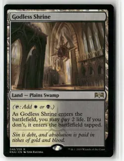 Ravnica Allegiance Magic: The Gathering Godless Shrine Rare - Image 1