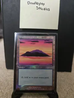 Island Magic The Gathering Arena Beta Promo Foil WotC 2002 Lightly Played - Image 1
