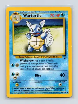 Pokemon TCG Wartortle 063/130 Base Set 2 Normal LP - Image 1