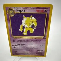 Hypno 23/62 Pokemon TCG WOTC Base Set Fossil Non Holo LP - Image 1