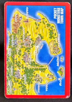 Carddass 1996 Japanese Red Version Charizard Pocket Monsters Town Map #000 Rare - Image 2