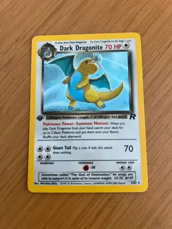 Dark Dragonite 5/82 Team Rocket Holo 1st edition Pokemon TCG LP - Image 1