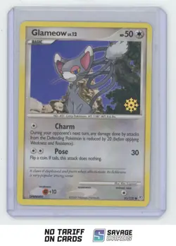 2007 Pokemon D & P Countdown Calendar Snowflake Promo Glameow #83/130 - Image 1