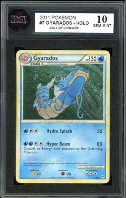 2011 pokemon Call Of Legends #7 Gyarados Holo KSA 10 Gem Mint - Image 1