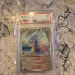 2025 POKEMON DRI EN-DESTINED RIVALS ILLUSTRATION RARE #194 MISTY'S LAPRAS PSA 7 - Image 1