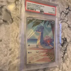 2025 POKEMON DRI EN-DESTINED RIVALS ILLUSTRATION RARE #194 MISTY'S LAPRAS PSA 7 - Image 2