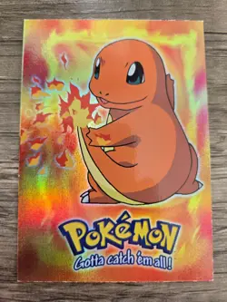 1999 Pokemon Topps Charmander #4 Movie Edit Rainbow Foil Holo - Image 1