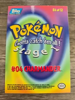 1999 Pokemon Topps Charmander #4 Movie Edit Rainbow Foil Holo - Image 2