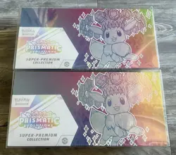 Lot (2) Prismatic Evolutions SPC + Cases ~ Special Premium Collection Pokemon - Image 1