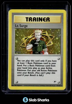 2000 POKEMON GYM HEROES #17/132 LT. SURGE HOLO - Image 1