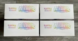 Lot (4) Pokemon Center Elite Trainer Box ETB Prismatic Evolutions Sealed + Cases - Image 3