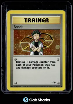 2000 POKEMON GYM HEROES #15/132 BROCK HOLO - Image 1