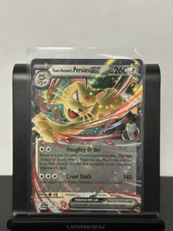 Pokemon Destined Rivals Team Rocket’s Persian EX 150/182 Holo Double Rare NM - Image 1