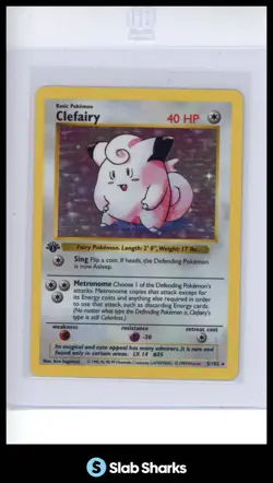1999 POKEMON SET 1ST EDITION #5/102 CLEFAIRY HOLO - Image 1