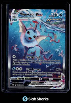 2019 POKEMON SWORD & SHIELD BLACK STAR PROMOS #SWSH182 VAPOREON VMAX - Image 1