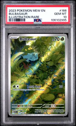 2023 POKEMON MEW EN-151 ILLUSTRATION RARE #166 BULBASAUR PSA 10 - Image 1