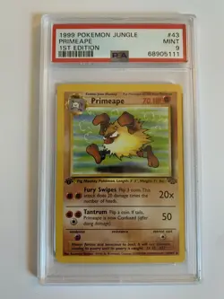 Pokemon PSA 9 Primeape Jungle 1st edition Mint 43/64 - Image 1