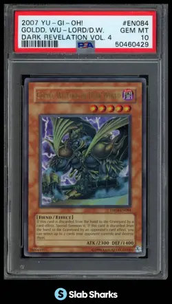 2007 YU-GI-OH! DARK REVELATION VOLUME 4 GOLDD, WU-LORD OF WORLD PSA 10 - Image 1