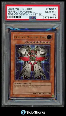 2004 YU-GI-OH! RISE OF DESTINY 1ST ED. #RDS-EN012 PERFECT MACHINE KING PSA 10 - Image 1