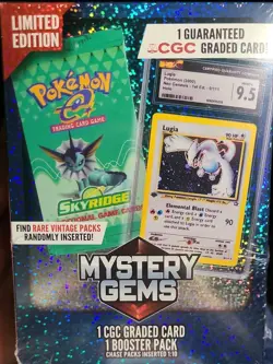 Pokemon TCG Limited Edition Mystery Gems CGC Graded Card And Booster Pack - Image 2