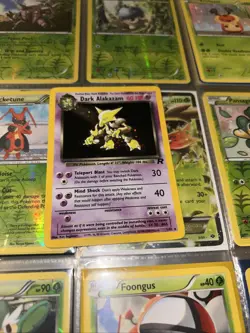Dark Alakazam 1/82 Team Rocket Holo Rare Pokemon Card NM Swirl ￼ - Image 1