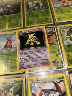 Dark Alakazam 1/82 Team Rocket Holo Rare Pokemon Card NM Swirl ￼ - Image 4