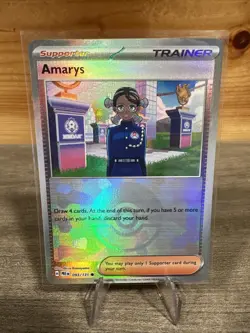 Amarys 093/131 Prismatic Evolutions Pokeball Pattern Holo Pokemon Card TCG NM - Image 1