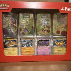 Sams Club Pokemon 4 Mini Tins + 4 Promo Cards Bundle - Pack 1 - Image 2