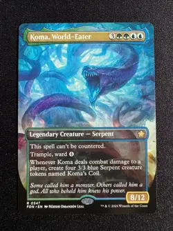 Koma, World-Eater - Borderless - MTG #347 - Foundations FDN - NM/M - Image 1