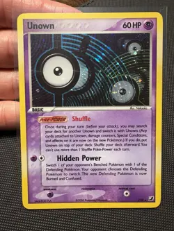 Pokemon TCG Unown I Holo Card I /28 Rare EX Unseen Forces LP - Image 1