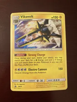 Vikavolt SM28 Black Star Promo Cosmos Holo Pokemon TCG Card - Image 1