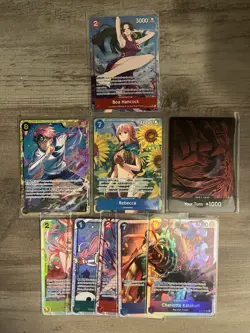 One Piece 9 Card Mixed Lot - Promo, Sec, & Alt Arts All Pack Fresh! 🔥 - Image 1