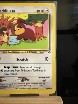 TEDDIURSA - 65/75 Neo Discovery LP/MP - Regular Uncommon - Pokemon TCG Card - Image 3