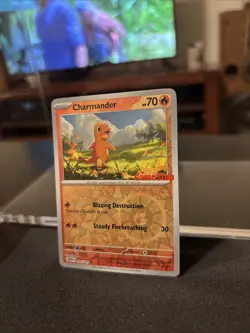 GameStop Charmander Reverse Holo Card 004/165 Exclusive - Image 2