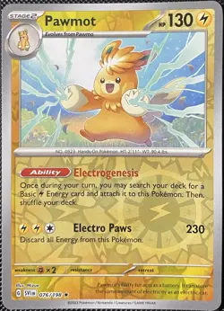 Pawmot 076/198 SV01: Scarlet & Violet Base Set Reverse Holo - Pokemon Card - Image 1