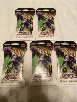 Yu-Gi-Oh Doom of Dimensions 1 Foil Card In Every 9 Cards Pack New Sealed 5 Lot - Image 1