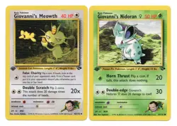 Pokemon Cards - Giovanni’s Nidoran & Giovanni’s Meowth 1st Edition Gym Challenge - Image 1