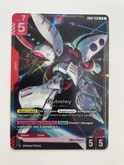 Gundam Card Game Qubeley GD02-036 LR English - Image 1