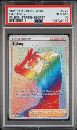 Pokemon TCG Sidney Fusion Strike Holo Card 279/264 Secret Rare PSA 10 - Image 1