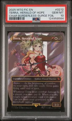 2025 MTG FINAL FANTASY COMMANDER #0212 TERRA, HERALD OF HOPE PSA 10 - Image 1