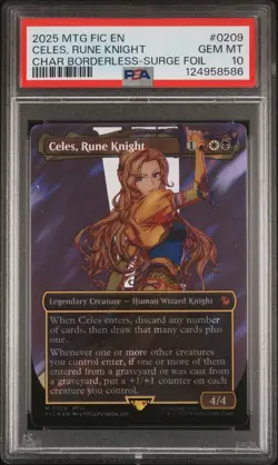 2025 MTG FINAL FANTASY COMMANDER #0209 CELES, RUNE KNIGHT PSA 10 - Image 1