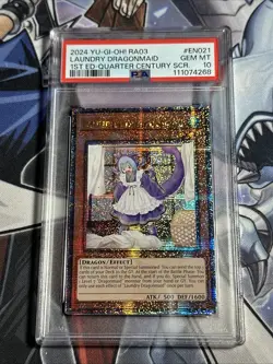 Yugioh Laundry Dragonmaid Quarter Century Secret Rare RA03-EN021 PSA 10 - Image 1