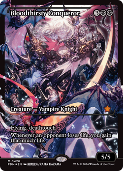 Bloodthirsty Conqueror (Showcase) [Foundations] Magic MTG - Image 1