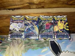Silver Tempest Booster Pack Bundle - Pokemon - 4 Packs - Sealed - Surprise Card! - Image 1