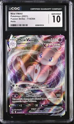 Mew VMAX 114/264 | CGC GEM MINT 10 | Pokemon Fusion Strike - Image 1