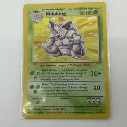 Nidoking Base Set 11/102 Holo 1999-2000 Wizards Base Set MP Pokemon TCG - Image 1