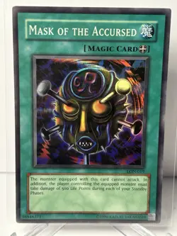 Mask Of The Accursed LON-019 Super Rare Holo YuGiOh TCG - LP - Image 1